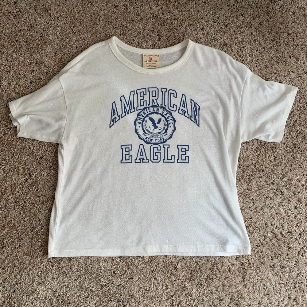 American Eagle White Short Sleeve T Shirt